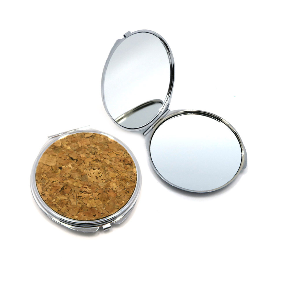 Cork Flat Compact Mirrors